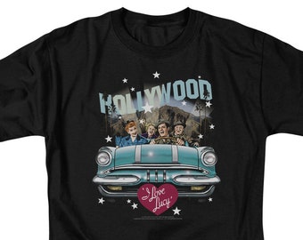 I Love Lucy Hollywood Road Trip Black Shirts