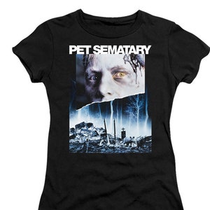 Pet Sematary Movie Poster Juniors and Women Black T-Shirts