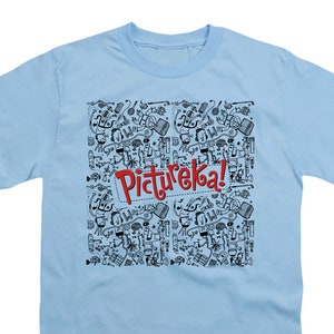Pictureka Drawings Kid&#39;s Light Blue T-Shirts