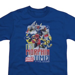 Power Rangers Morphin Time Kid&#39;s Royal T-Shirts