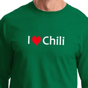 I Love Chili Long Sleeve T-Shirt CHILI-PC61LS