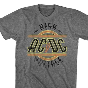 AC/DC High Voltage Heather Grey Shirts