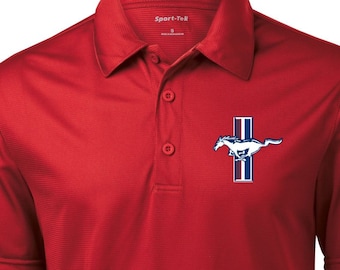 Legend Lives Crest Pocket Print Men&#39;s Ford Textured Polo Tee T-Shirt 18146E9-PP-ST690