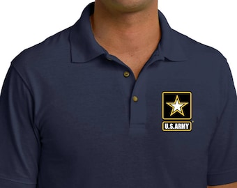 Męska koszulka polo z nadrukiem kieszeniowym US Army Pique T-shirt USARMY-PP-KP150