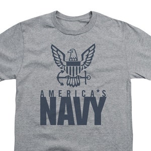 U.S. Navy Eagle Logo Kid&#39;s Athletic Heather T-Shirts