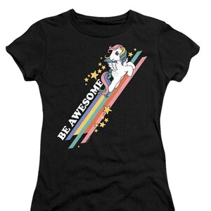 My Little Pony Be Awesome Juniors and Women Black T-Shirts