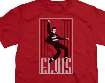 Elvis Presley Dancing Jailhouse Rock Kid's Red T-Shirts