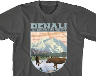 Denali National Park and Reserve Charcoal Gray Shirts
