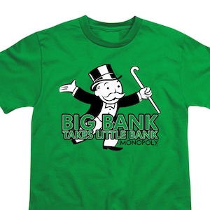 Monopoly Big Bank Kid's Kelly T-Shirts