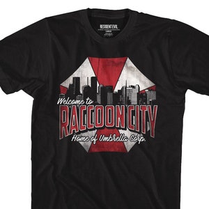 Resident Evil Welcome to Raccoon City Home of Umbrella Corp. Black Shirts