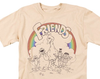 Sesame Street T-Shirt, Rainbow Friends Tee, Big Bird Elmo Cookie Monster Shirt, Retro TV Show Fan Gift