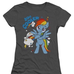 My Little Pony Cooler Juniors and Women Charcoal T-Shirts
