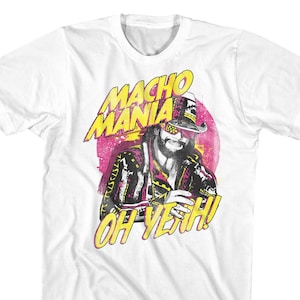 Macho Man Macho Mania White Shirts