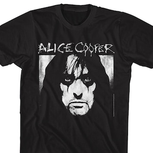 Alice Cooper Face Logo Black Shirts