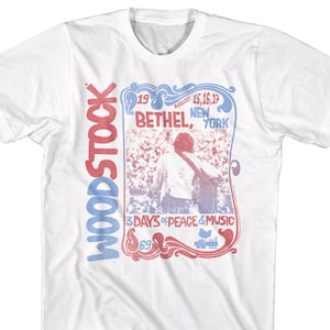 Woodstock Bethel New York Peace and Music White Shirts