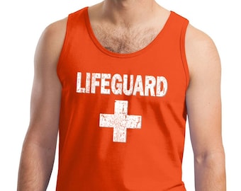 Men's Distressed Lifeguard Tank Top DISTRESSEDLIFEGUARD-2200