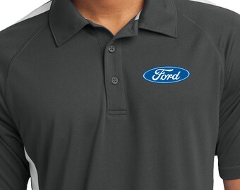 Buy Cool Shirts Mens Ford Logo Racer Mesh Polo Shirt