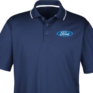 Ford Oval Pocket Print Men's Cool & Dry Two Tone Polo - Etsy