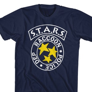 Resident Evil Stars Raccoon Police Department Navy Shirts