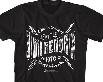 Jimi Hendrix Seattle 70 Lightning Shirts