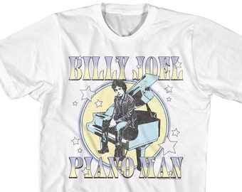 Billy Joel Men's T-shirt Vintage Piano Man Album Graphic Tee Big