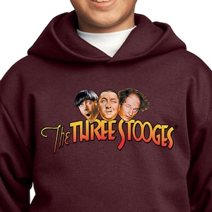 The Three Stooges Funny Faces Logo Kid&#39;s Hoodie 26277HD4-PC90YH