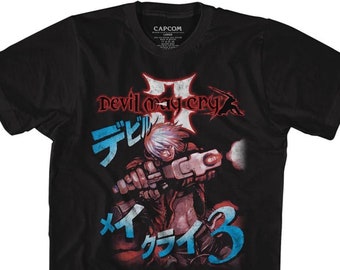 Devil May Cry Texto Logo Camisas Negras