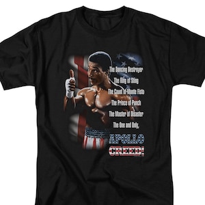 Rocky II One and Only Apollo Creed Black Shirts