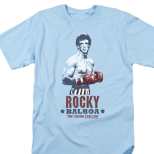 Rocky Italian Stallion Boxing Light Blue Shirts