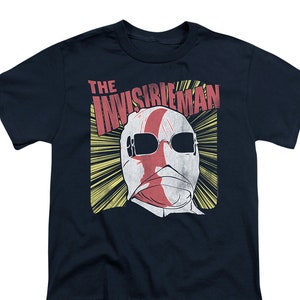 The Invisible Man Vintage Portrait Kid&#39;s Navy T-Shirts