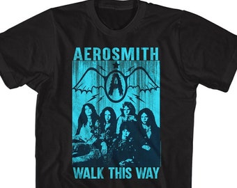 Aerosmith Walk This Way Black Shirts