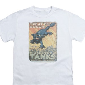 U.S. Army Treat Em Rough Join The Tanks Kid&#39;s White T-Shirts