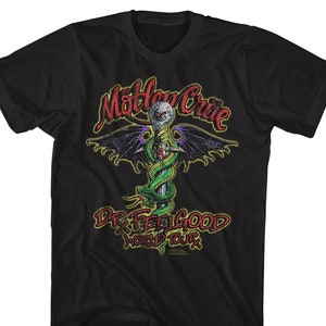 Motley Crue Dr. Feelgood World Tour Black Shirts