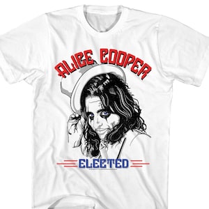 Alice Cooper Elected Logo White Shirts