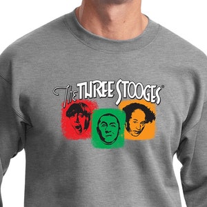 The Three Stooges Colorblock Faces Sweatshirt 26279ED4-PC90