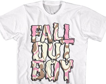 Fall Out Boy Neapolitan Logo White Shirts