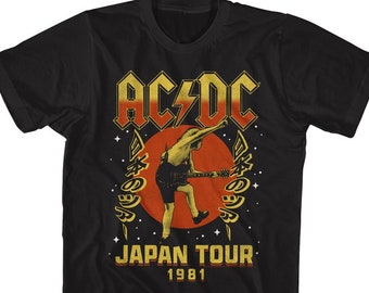 AC/DC Japan Tour 1981 Black Adult T-shirt - Etsy