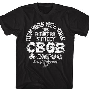 CBGB Black T-Shirt: Officially Licensed, 315 Bowery NYC