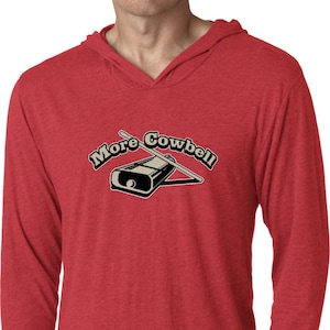 More Cowbell Lightweight Hoodie Tee T-Shirt COWBELL-NL6021