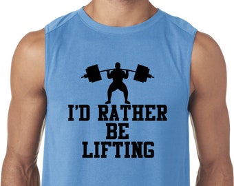 Chemise de remise en forme pour hommes I Rather Be Lifting Sleeveless Tee T-Shirt LIFTING-42700