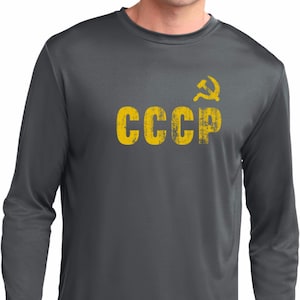 CCCP Insignia Men&#39;s Moisture Wicking Long Sleeve T-Shirt-INSIGNIA-ST350LS