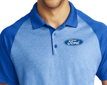 Ford Oval Pocket Print Homme Ford Raglan Heather Block Polo Shirt 181478EL9-PP-ST641