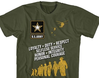 U.S. Army Values Adult Military Green Shirt