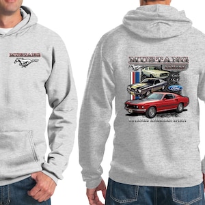 Ford Mustangs Untamed Front & Back Print Adlut Unisex Hoodie 21286D1-FB-PC90H