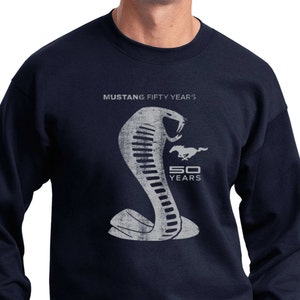 Men&#39;s Ford Sweatshirt Mustang 50 Years Cobra Sweat Shirt 19238E2-PC90