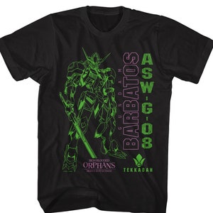 Gundam Barbatos ASW Logo Black Shirts