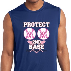 Men&#39;s Breast Cancer Awareness Protect 2nd Base Sleeveless Moisture Wicking Tank Top 19972E4-ST352