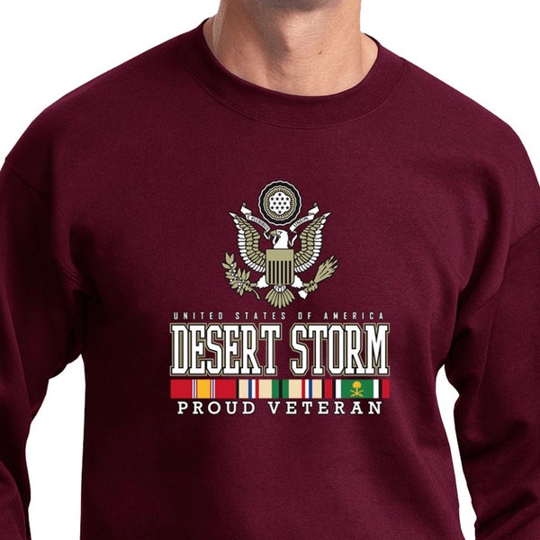 US Proud Desert Storm Veteran Eagle Sweatshirt 24982ED2-PC90