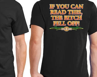 Funny Biker Back Print T Shirt, Motorcycle Rider Tee, If You Can Read This Biker Shirt, Riding Humor Gift Tee, Motorcycle Back Graphic
