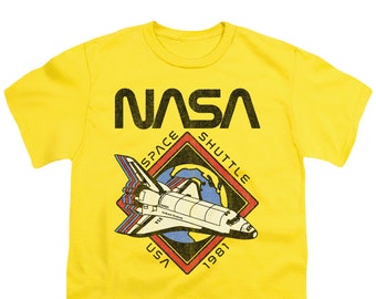 NASA 1981 Space Shuttle Kid's Yellow T-Shirts